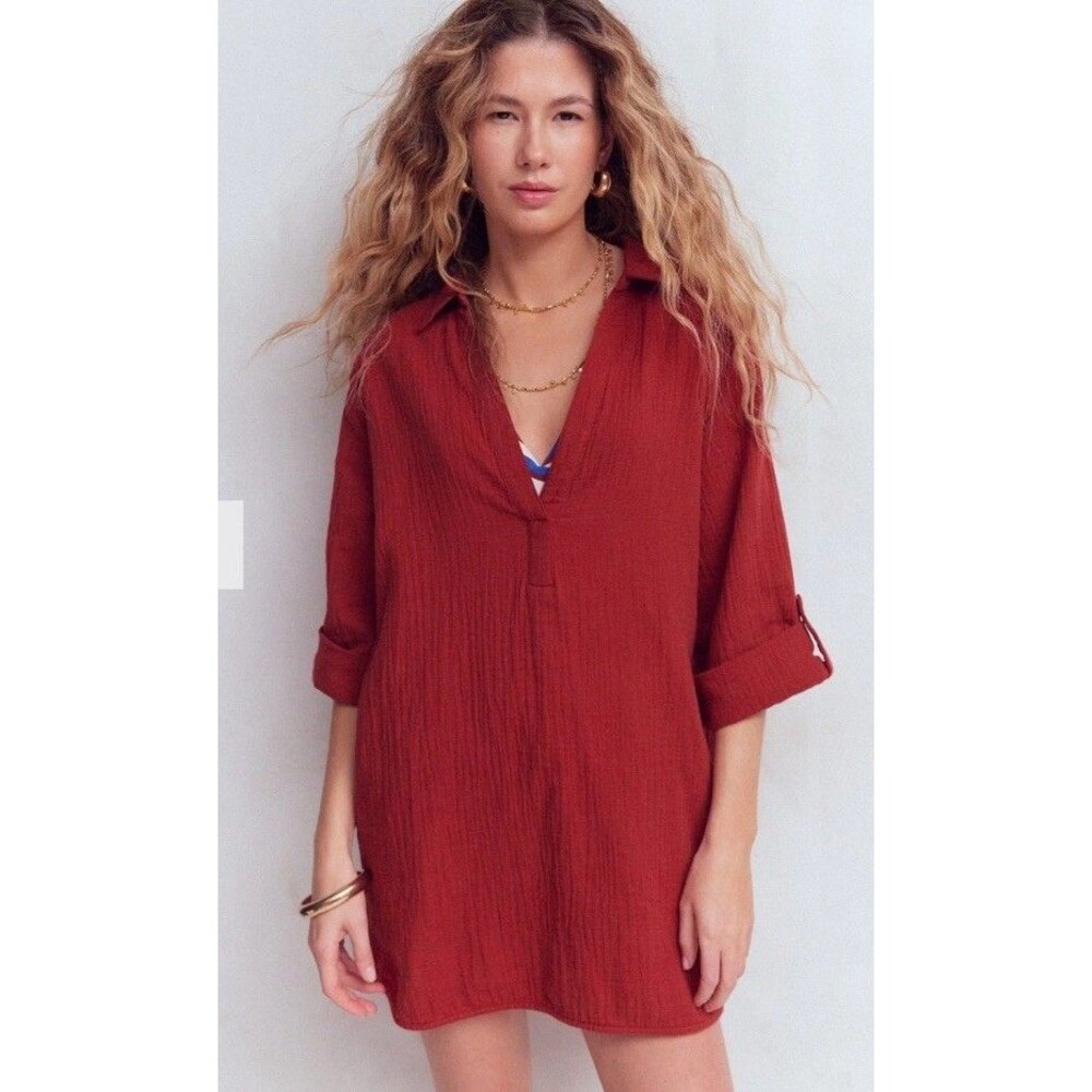 BODEN Women's 100% Cotton Longline Double Cloth Shirt Size US 6 UK 10